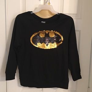 NWT Batman Sweatshirt UP ALL NIGHT changing sequin